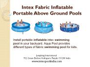 Intex Portable Prefabricated Swimming Pool -Intex Pool India