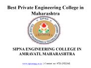 Best Private Engineering College in Maharashtra