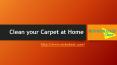 Clean your Carpet at Home PowerPoint PPT Presentation
