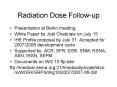 Radiation Dose Follow-up PowerPoint PPT Presentation