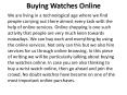 Buying watches online