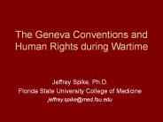 The Geneva Conventions and Human Rights during Wartime