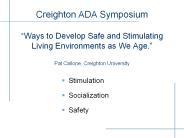 Creighton ADA Symposium   
