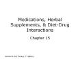 Medications, Herbal Supplements, PowerPoint PPT Presentation