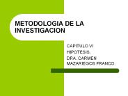 METODOLOGIA DE LA INVESTIGACION