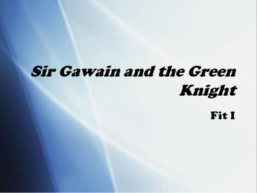 Sir Gawain and the Green Knight