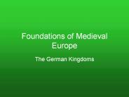 Foundations of Medieval Europe