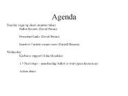 Agenda
