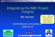 Integrating the NRE Project Insights