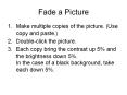 Fade a Picture PowerPoint PPT Presentation