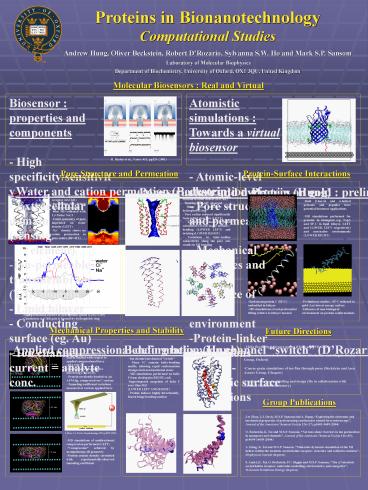 Proteins in Bionanotechnology