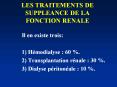 LES TRAITEMENTS DE SUPPLEANCE DE LA FONCTION RENALE PowerPoint PPT Presentation