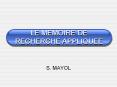 LE MEMOIRE DE RECHERCHE APPLIQUEE PowerPoint PPT Presentation