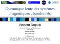 Dynamique lente des syst PowerPoint PPT Presentation