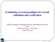 Combining several paradigms for circuit validation and verification