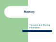 Memory PowerPoint PPT Presentation