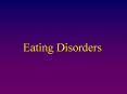Eating Disorders PowerPoint PPT Presentation
