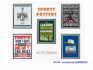 Five Sports Posters Set