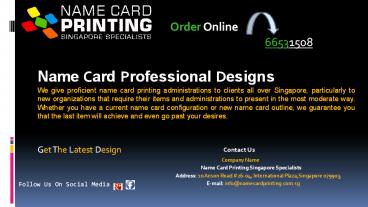Professional Design Name Card