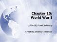 Chapter 10:  World War I PowerPoint PPT Presentation