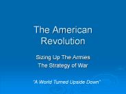 The American Revolution
