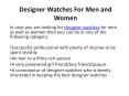 Designer watches for men and women