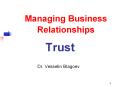 Managing Business Relationships Trust PowerPoint PPT Presentation