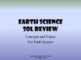 EARTH SCIENCE SOL REVIEW PowerPoint PPT Presentation