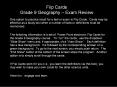 Flip Cards Grade 9 Geography  PowerPoint PPT Presentation