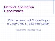 Network Application Performance