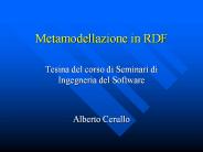Metamodellazione in RDF