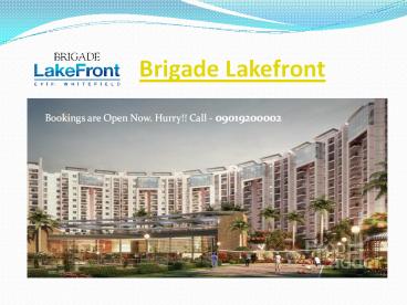 Brigade Lakefront – Buy Luxury Flats in Whitefield Bangalore