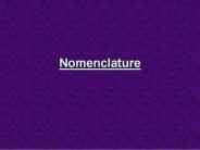 Nomenclature