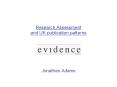 Research Assessment and UK publication patterns    Jonathan Adams PowerPoint PPT Presentation