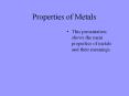 Properties of Metals PowerPoint PPT Presentation