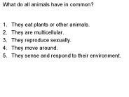 What do all animals have in common?