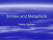 Similes and Metaphors