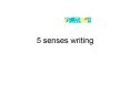 5 senses writing PowerPoint PPT Presentation