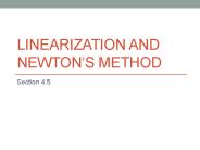 Linearization and Newton