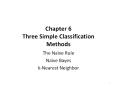 Chapter 6 Three Simple Classification Methods PowerPoint PPT Presentation