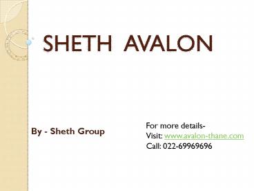 Sheth Avalon Thane