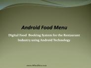 Android Food eMenu for the Restaurant Industry
