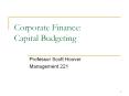 Corporate Finance: Capital Budgeting PowerPoint PPT Presentation