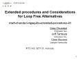 Extended procedures and Considerations for Loop Free Alternatives draft-chunduri-rtgwg-lfa-extended-procedures-01 PowerPoint PPT Presentation