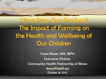 Susan Bauer, MA, MPH