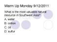 Warm Up Monday 9/12/2011 PowerPoint PPT Presentation