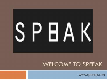 Speeak - Social Media Marketing for Business
