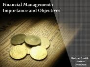 Financial Management - Importance and Objectives