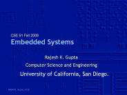 CSE%2091%20Fall%202009%20Embedded%20Systems