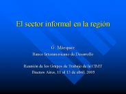 El sector informal en la regi